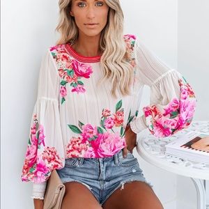 VICI Valencia Rose Printed Blouse
